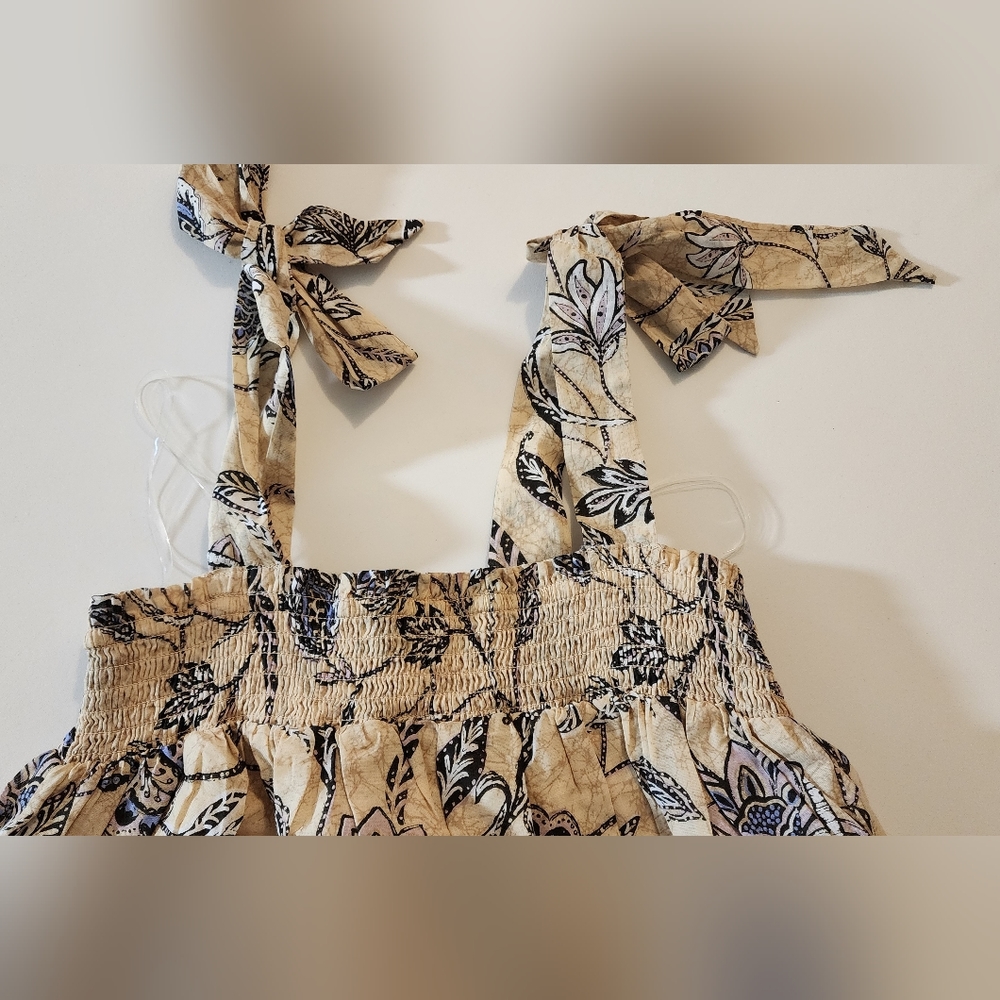 Angels forever young tank top tan with flowers